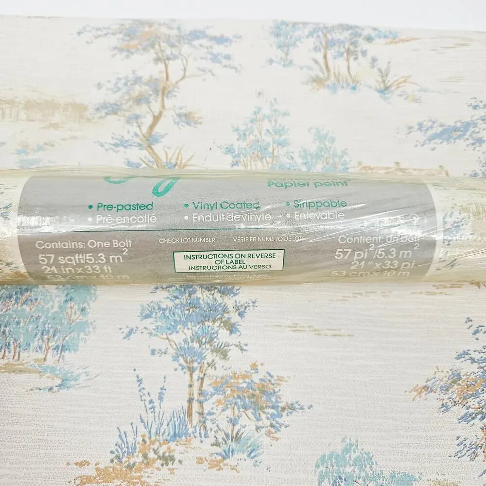 Scenic Cottagecore Vintage Wallpaper Norwall Signature Pre-pasted 2 x 57sqft